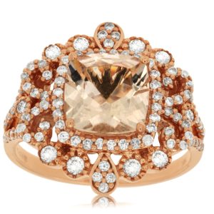 MORGANITE & DIAMOND RING
