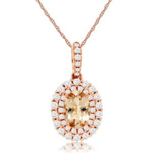 MORGANITE & DIAMOND PENDANT