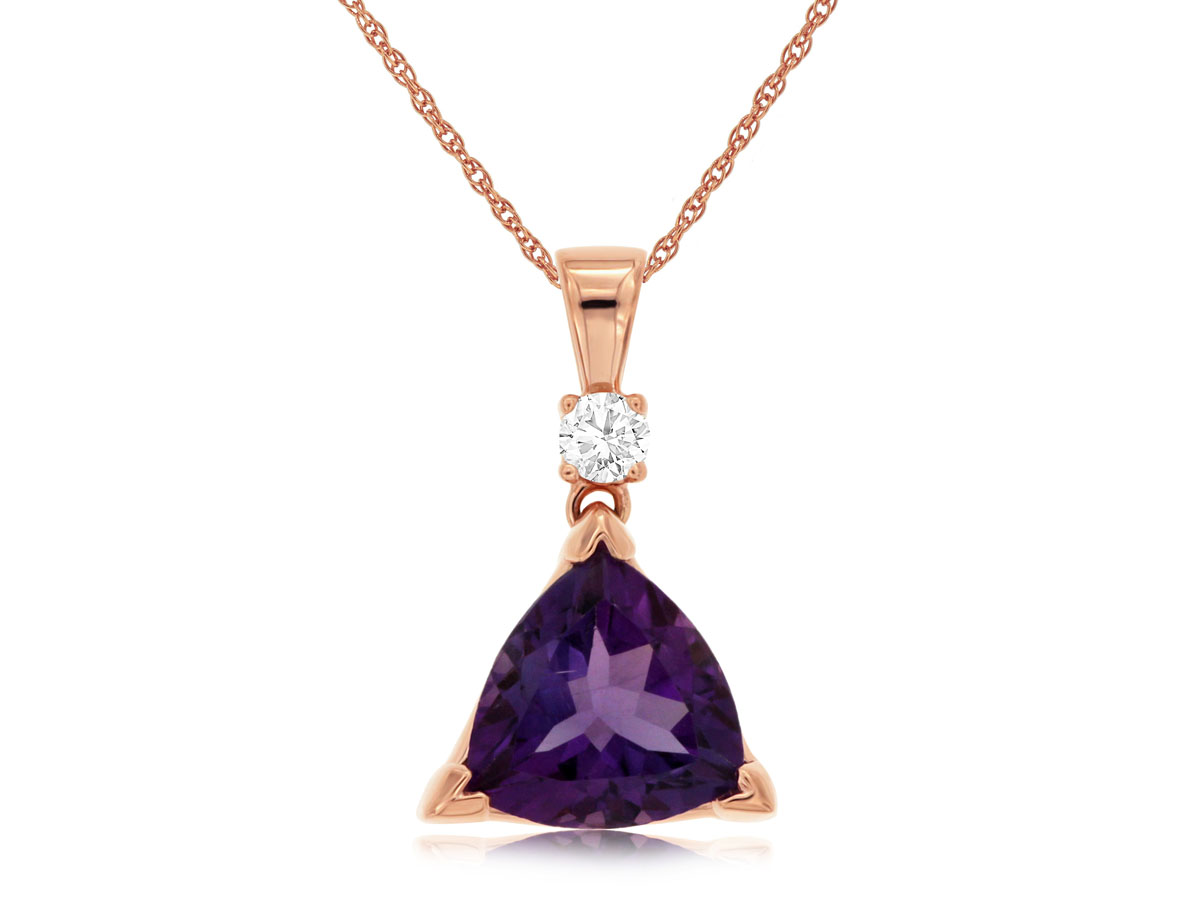 AMETHYST & DIAMOND PENDANT