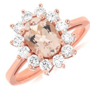 MORGANITE & DIAMOND RING