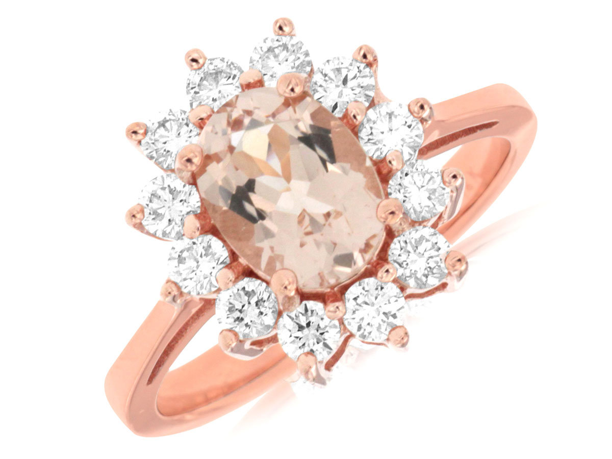 MORGANITE & DIAMOND RING