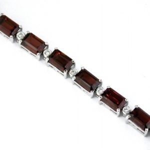 GARNET & DIAMOND BRACELET