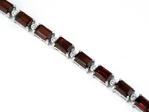GARNET & DIAMOND BRACELET