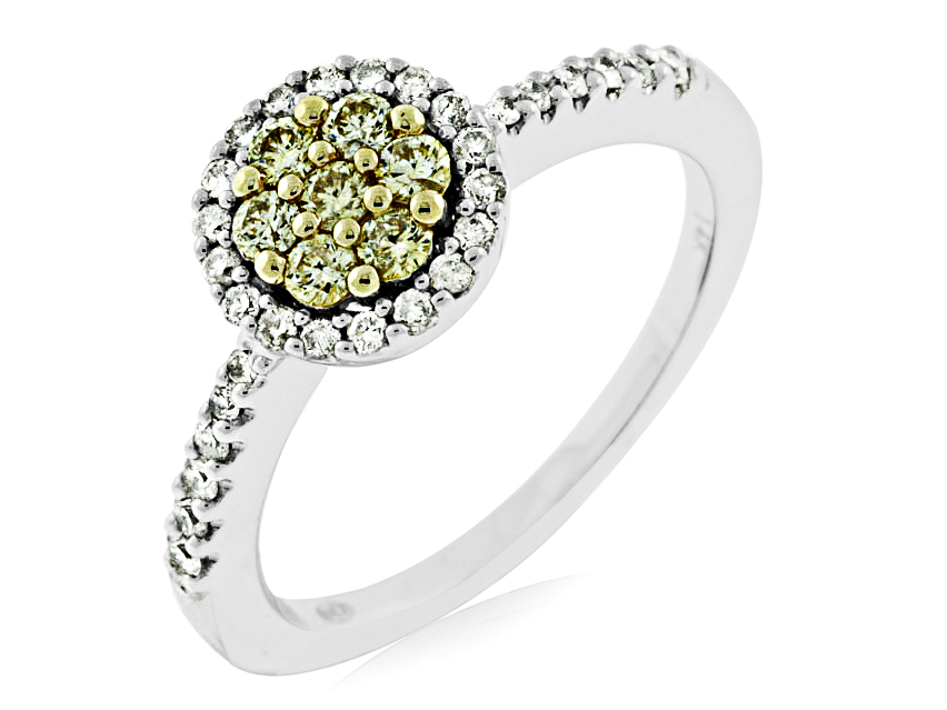YELLOW DIAMOND & DIAMOND RING