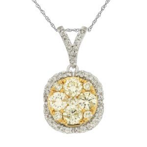 YELLOW & WHITE DIAMOND PENDANT