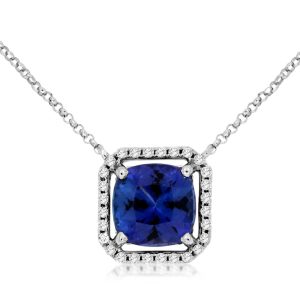 TANZANITE & DIAMOND PENDANT