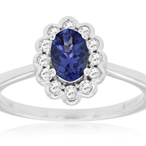 TANZANITE & DIAMOND RING