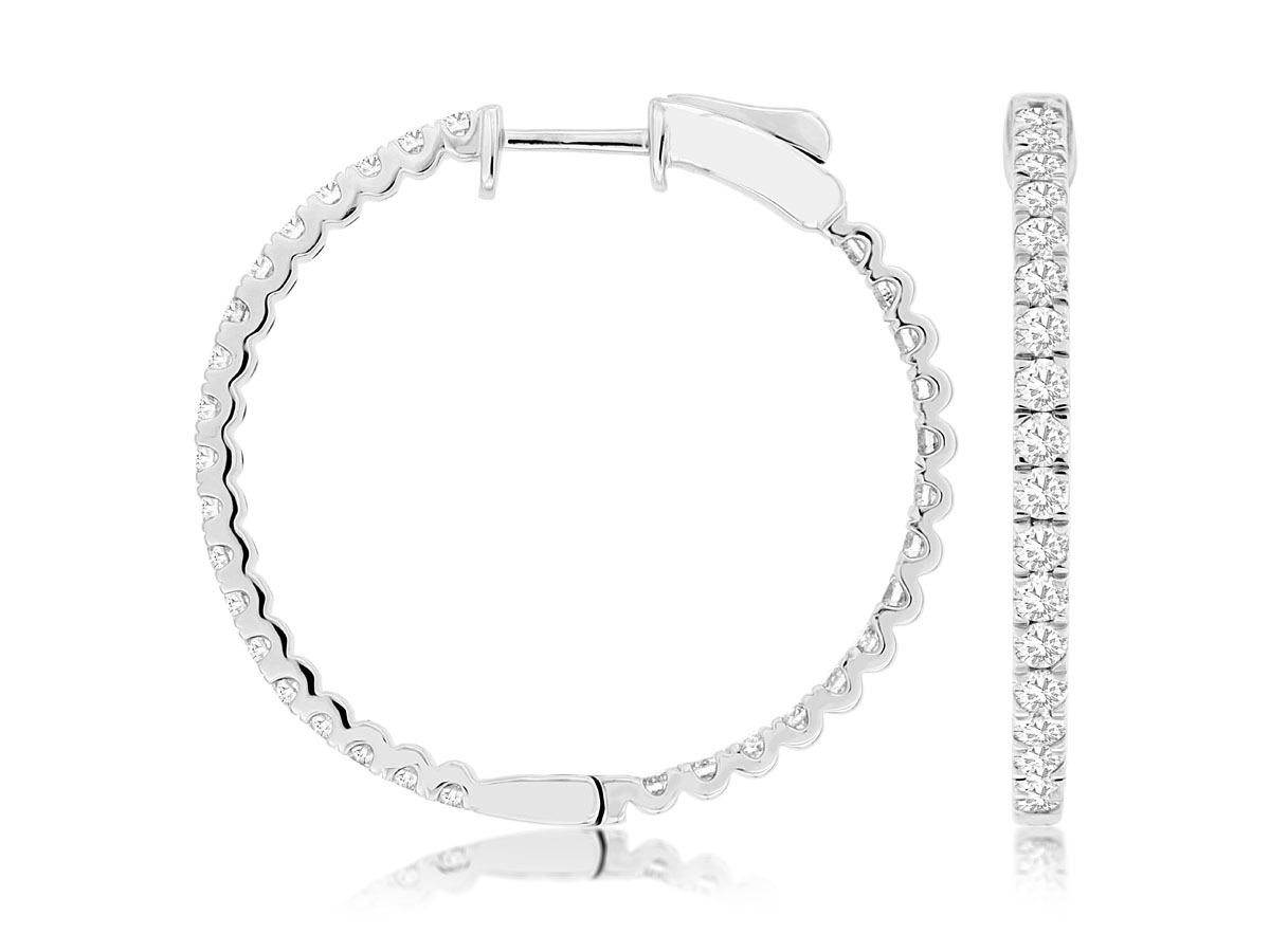 DIAMOND HOOPS 40MM