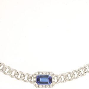 TANZANITE & DIAMOND NECKLACE