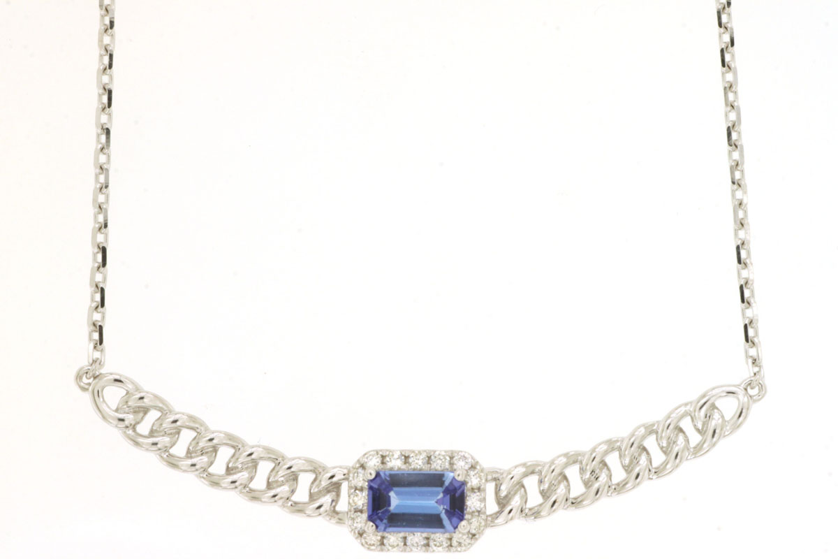 TANZANITE & DIAMOND NECKLACE