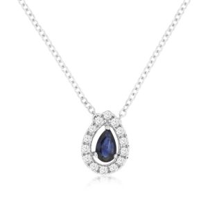 SAPPHIRE & DIAMOND NECKLACE