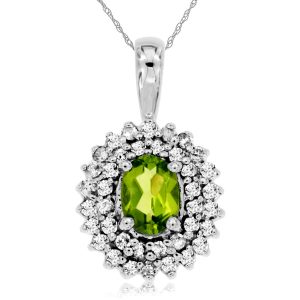 PERIDOT & DIAMOND PENDANT
