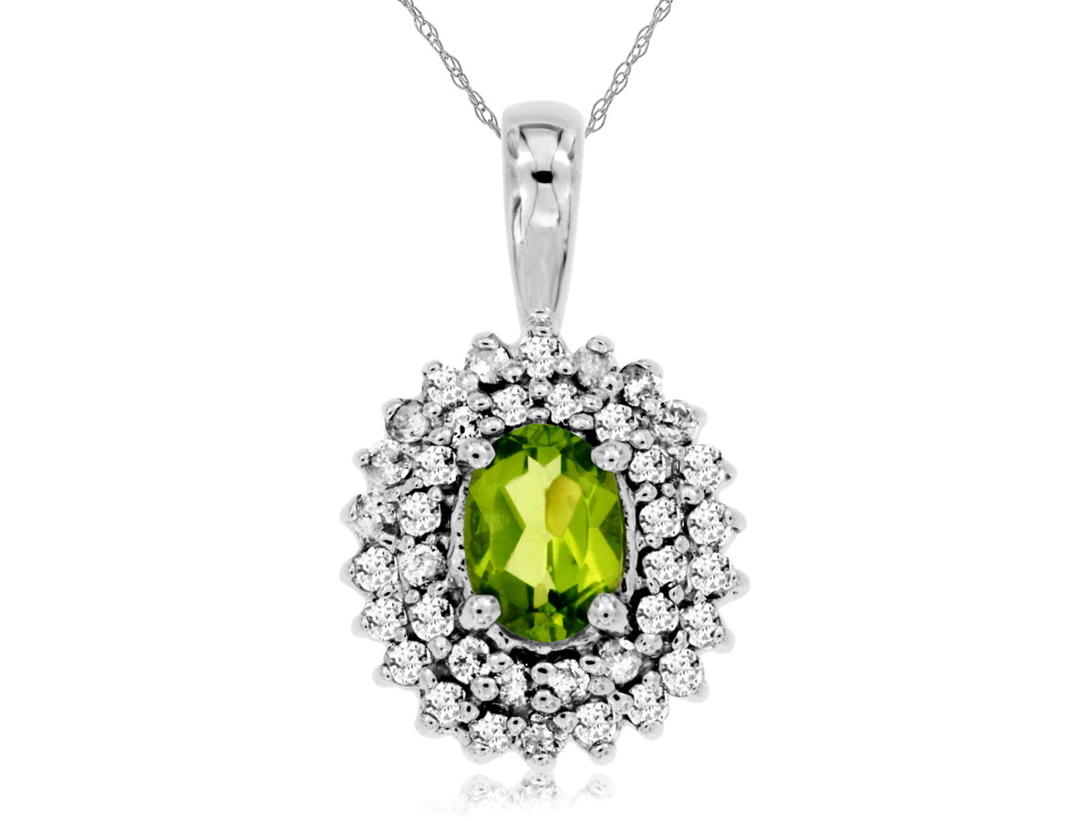 PERIDOT & DIAMOND PENDANT