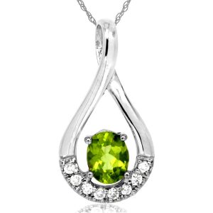 PERIDOT & DIAMOND PENDANT