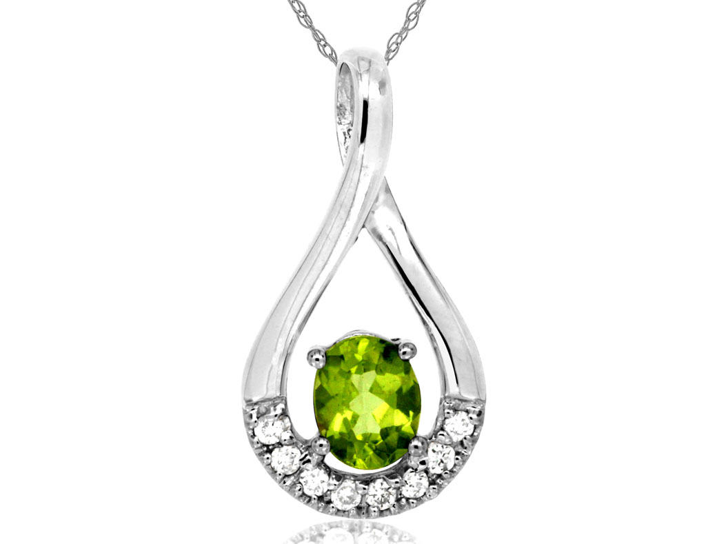 PERIDOT & DIAMOND PENDANT