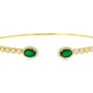 EMERALD & DIAMOND BANGLE