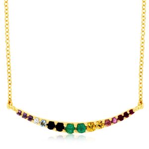 MIXED COLOR SAPPHIRE NECKLACE