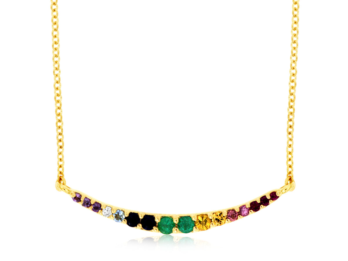 MIXED COLOR SAPPHIRE NECKLACE