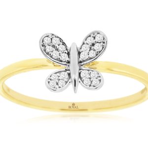 DIAMOND BUTTERFLY RING