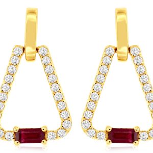 RUBY & DIAMOND EARRING