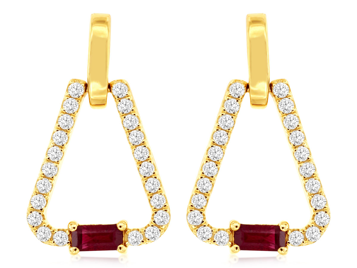 RUBY & DIAMOND EARRING