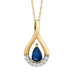 SAPPHIRE & DIAMOND PENDANT