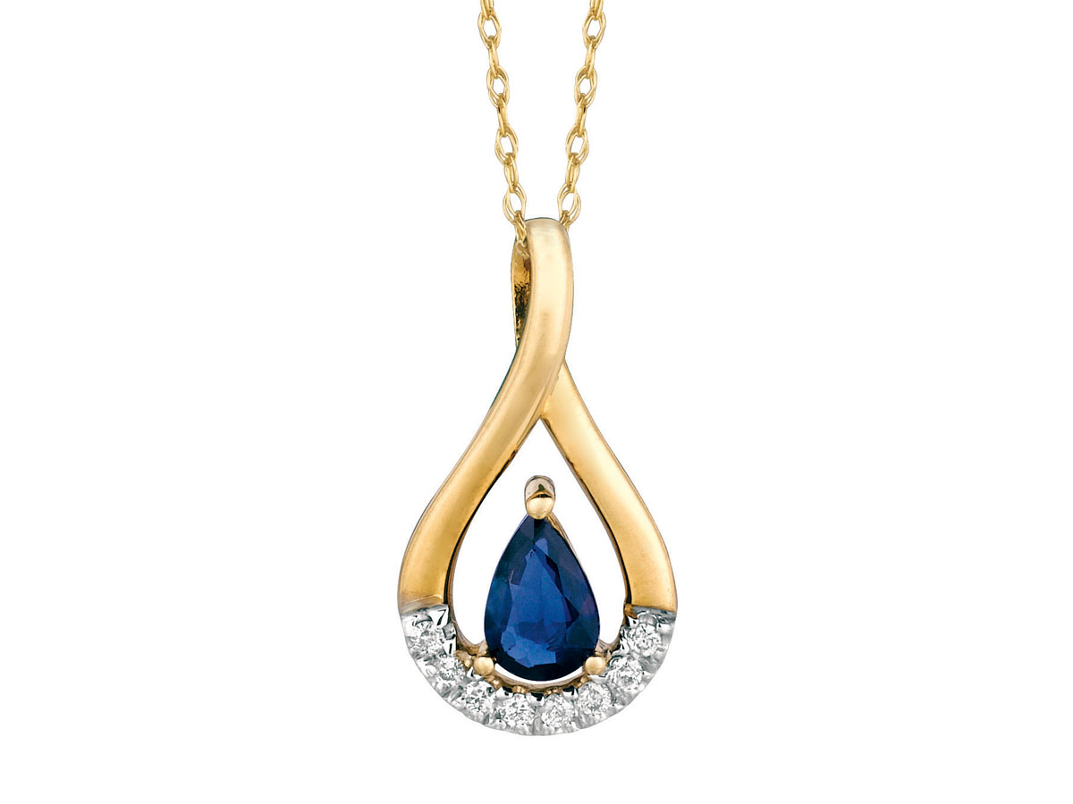 SAPPHIRE & DIAMOND PENDANT