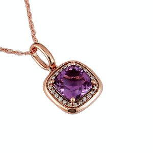 AMETHYST & DIAMOND PENDANT
