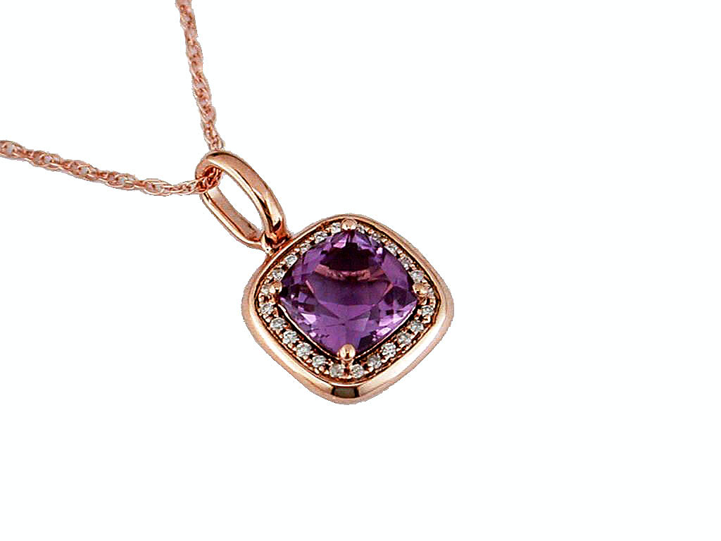 AMETHYST & DIAMOND PENDANT