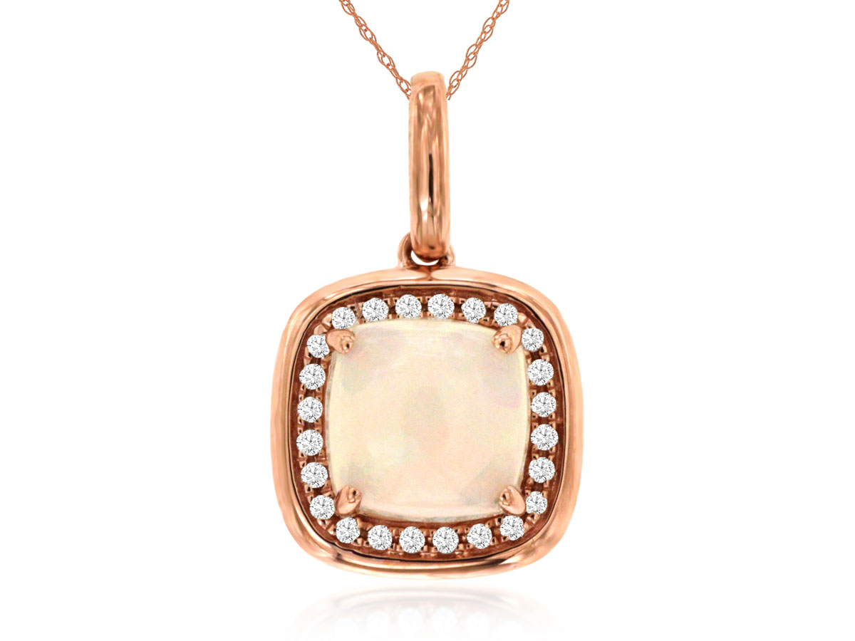 OPAL & DIAMOND PENDANT