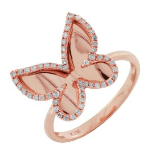 DIAMOND BUTTERFLY RING