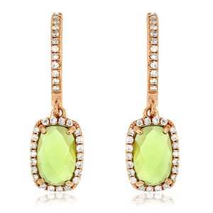 PERIDOT & DIAMOND EARRING
