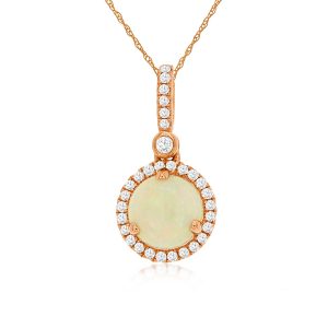 OPAL & DIAMOND PENDANT