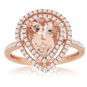 MORGANITE & DIAMOND RING