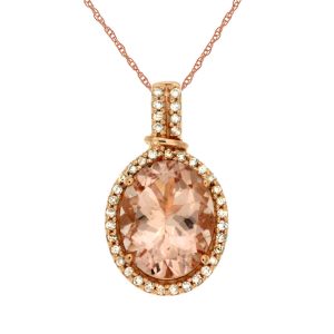 MORGANITE & DIAMOND PENDANT