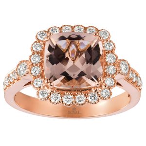 MORGANITE & DIAMOND RING