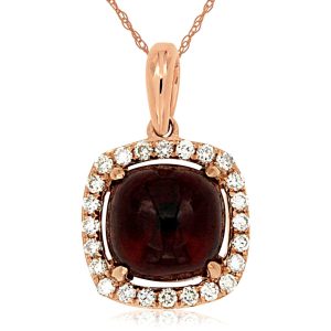 GARNET & DIAMOND PENDANT