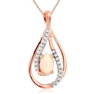 OPAL & DIAMOND PENDANT