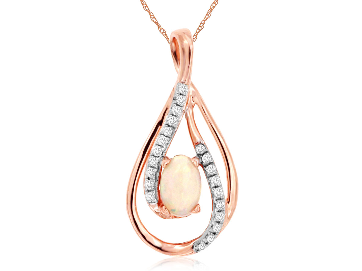 OPAL & DIAMOND PENDANT