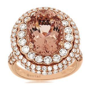 MORGANITE & DIAMOND RING