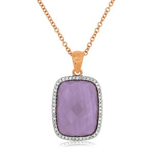 AMETHYST & DIAMOND PENDANT