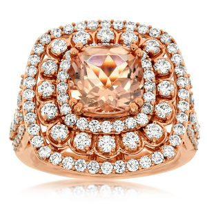 MORGANITE & DIAMOND RING