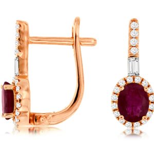 RUBY & DIAMOND EARRING