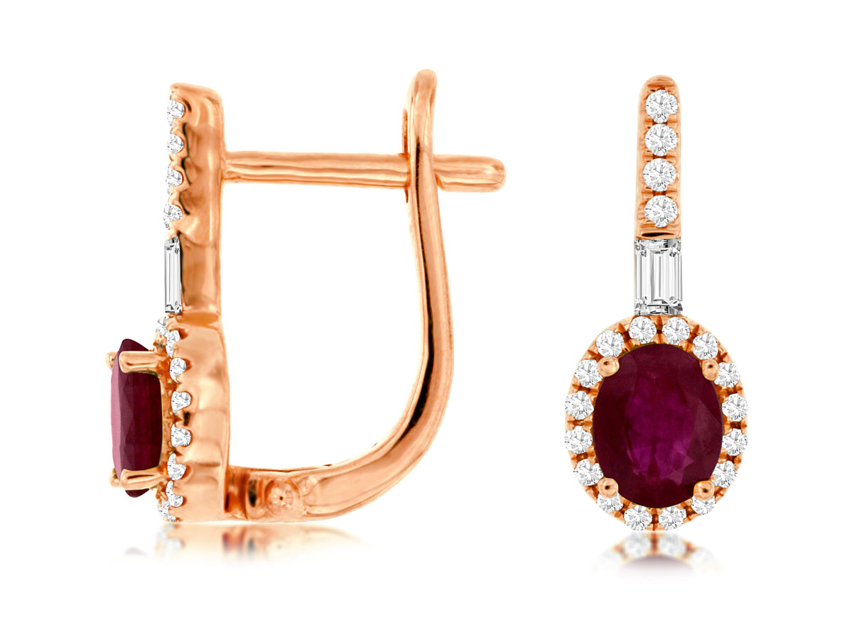 RUBY & DIAMOND EARRING