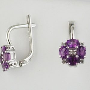 DIAMOND AMETHYST EARRING