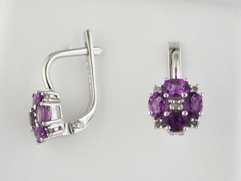 DIAMOND AMETHYST EARRING