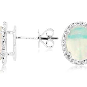 OPAL & DIAMOND EARRING