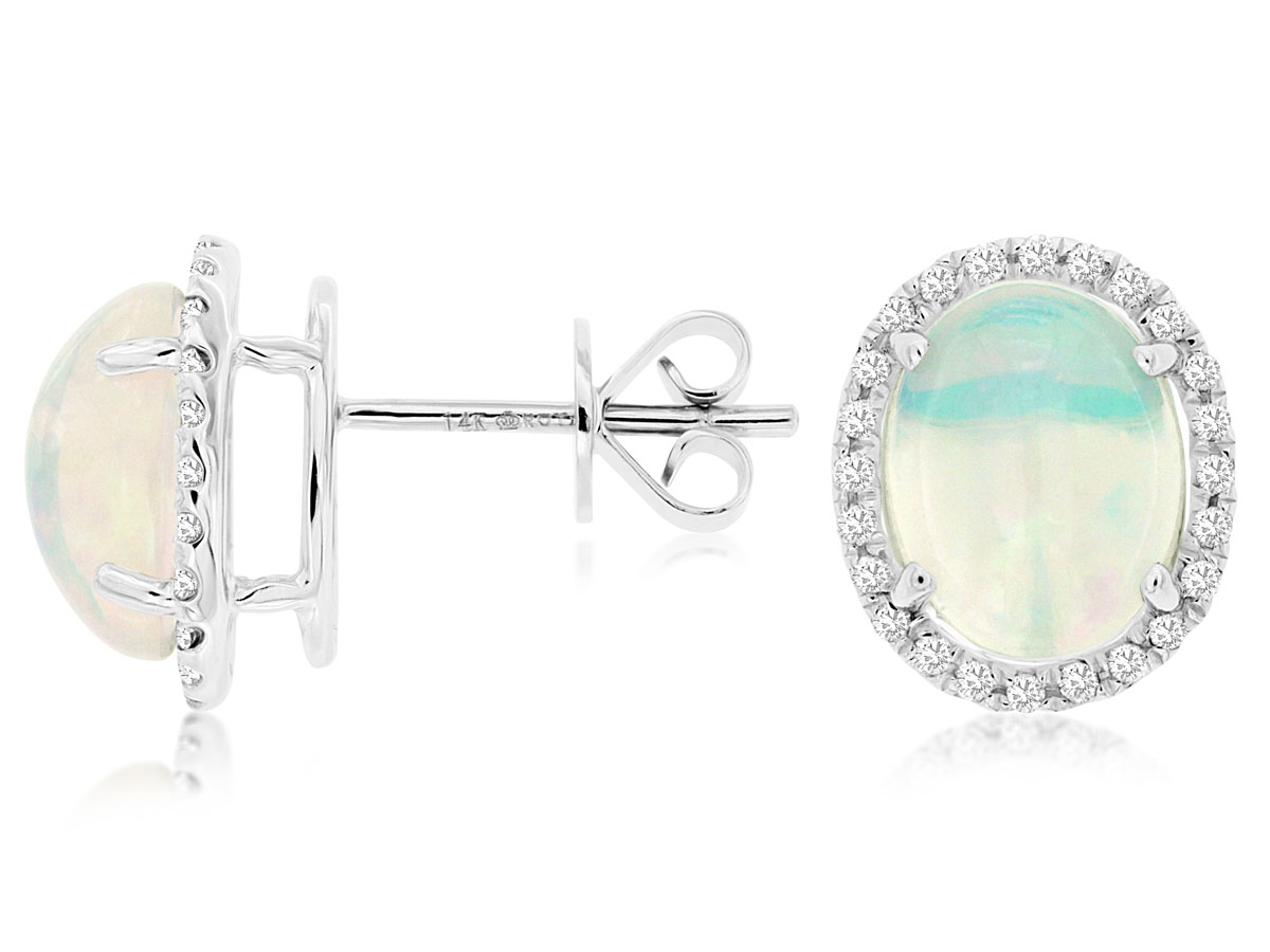 OPAL & DIAMOND EARRING