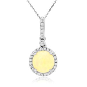 OPAL & DIAMOND PENDANT