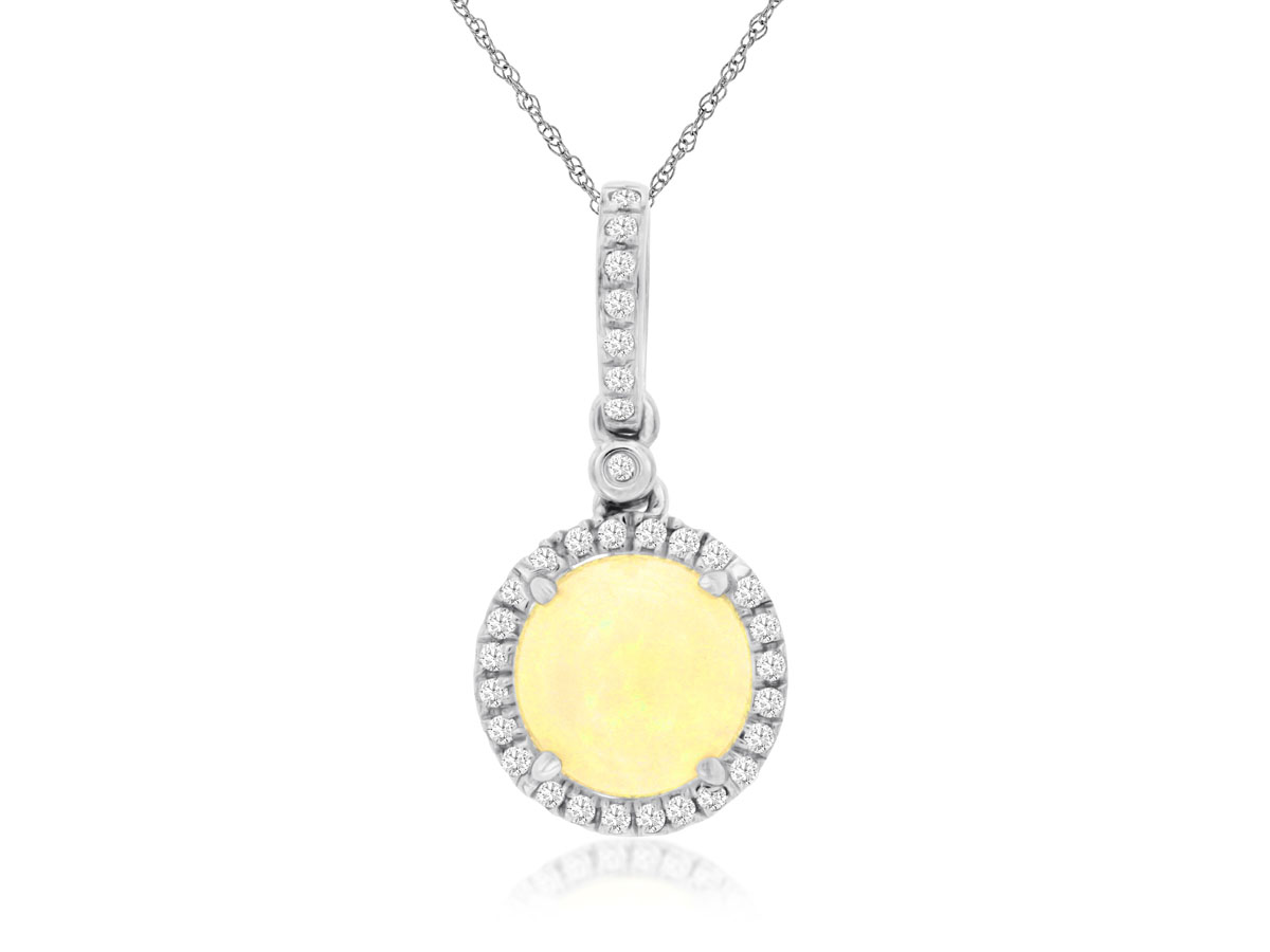 OPAL & DIAMOND PENDANT